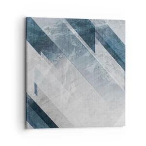 Canvastavla - Bild på duk - Tredimensionell komposition – gråhetens rörelse - 70x70 cm