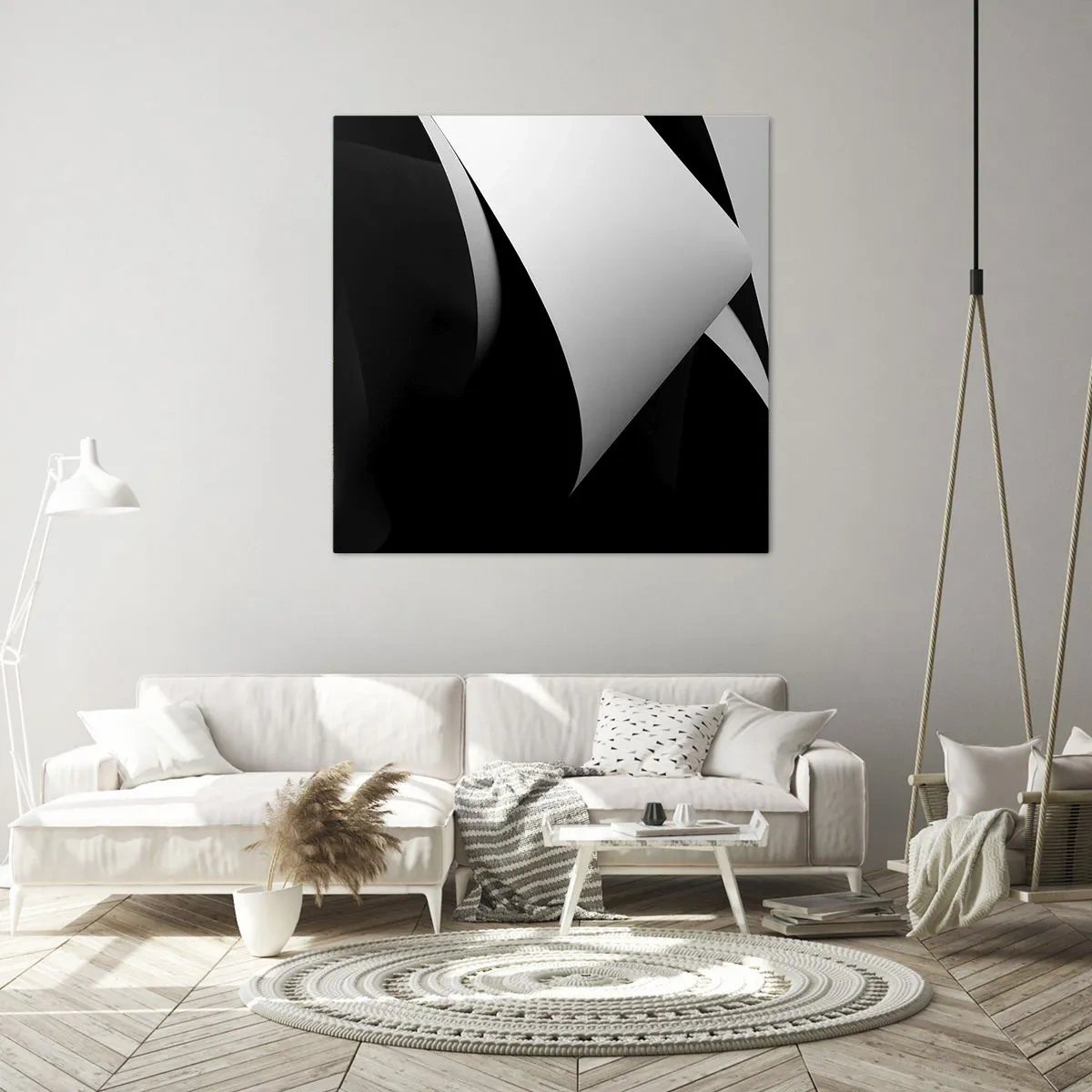 Canvastavla - Bild på duk - Ljusplan från skuggornas djup - 70x70 cm