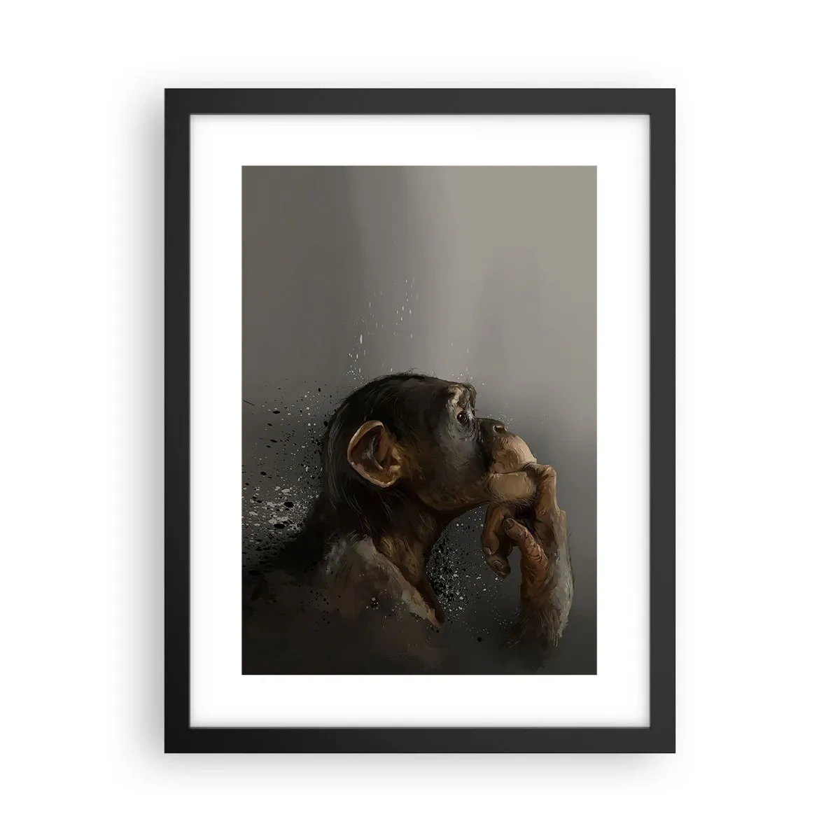 Affisch i svart ram - Säkert en tänkare - 30x40 cm