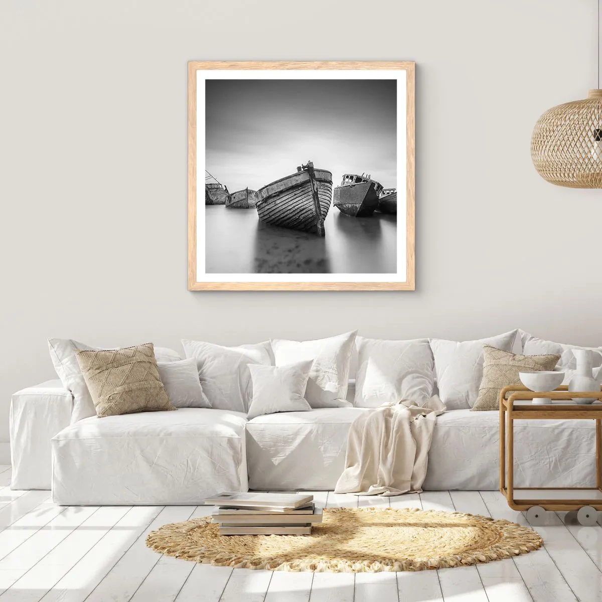 Affisch i ram av ljusek - Bara minnen... - 60x60 cm