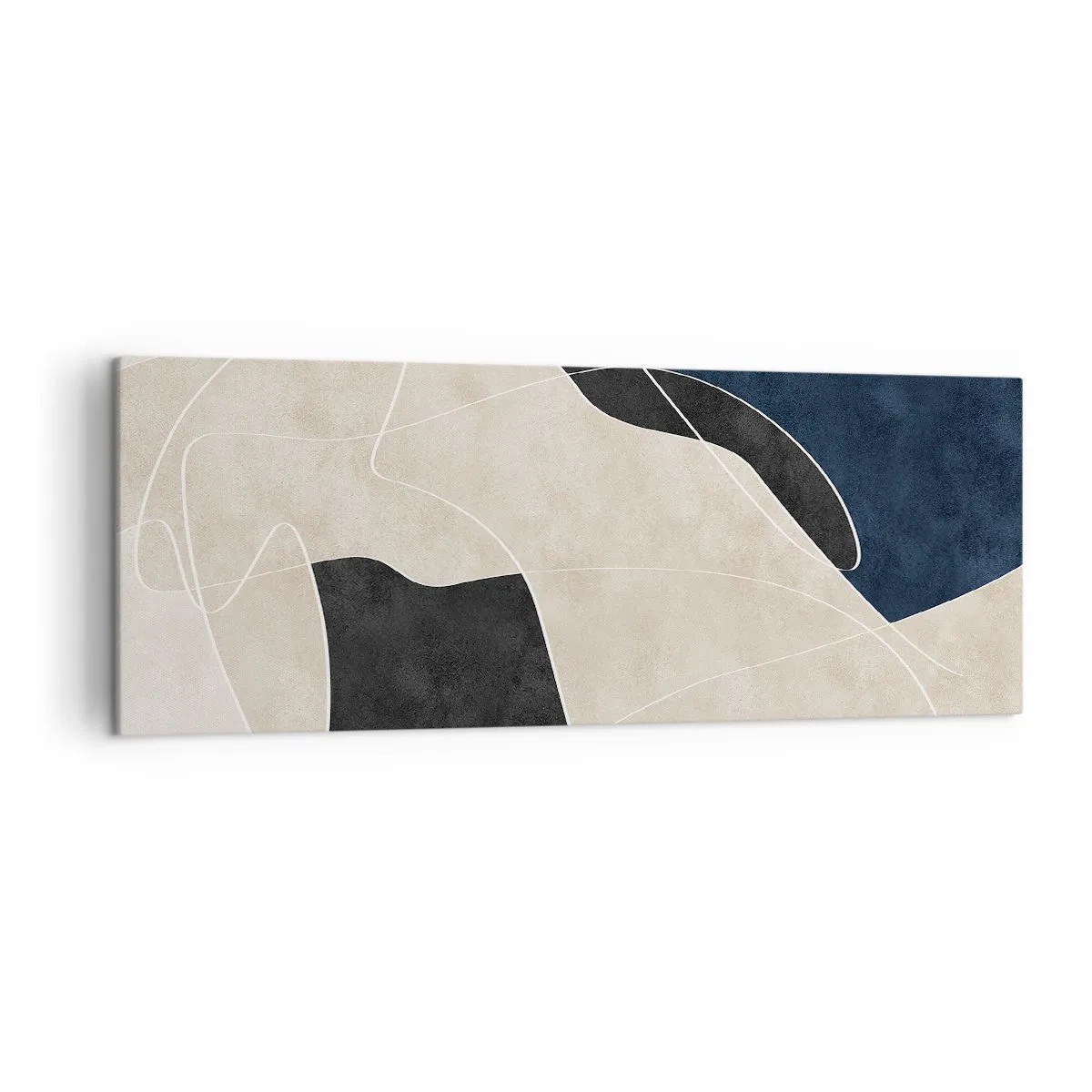 Canvastavla - Bild på duk - Abstrakt komposition - färgkontrast - 140x50 cm