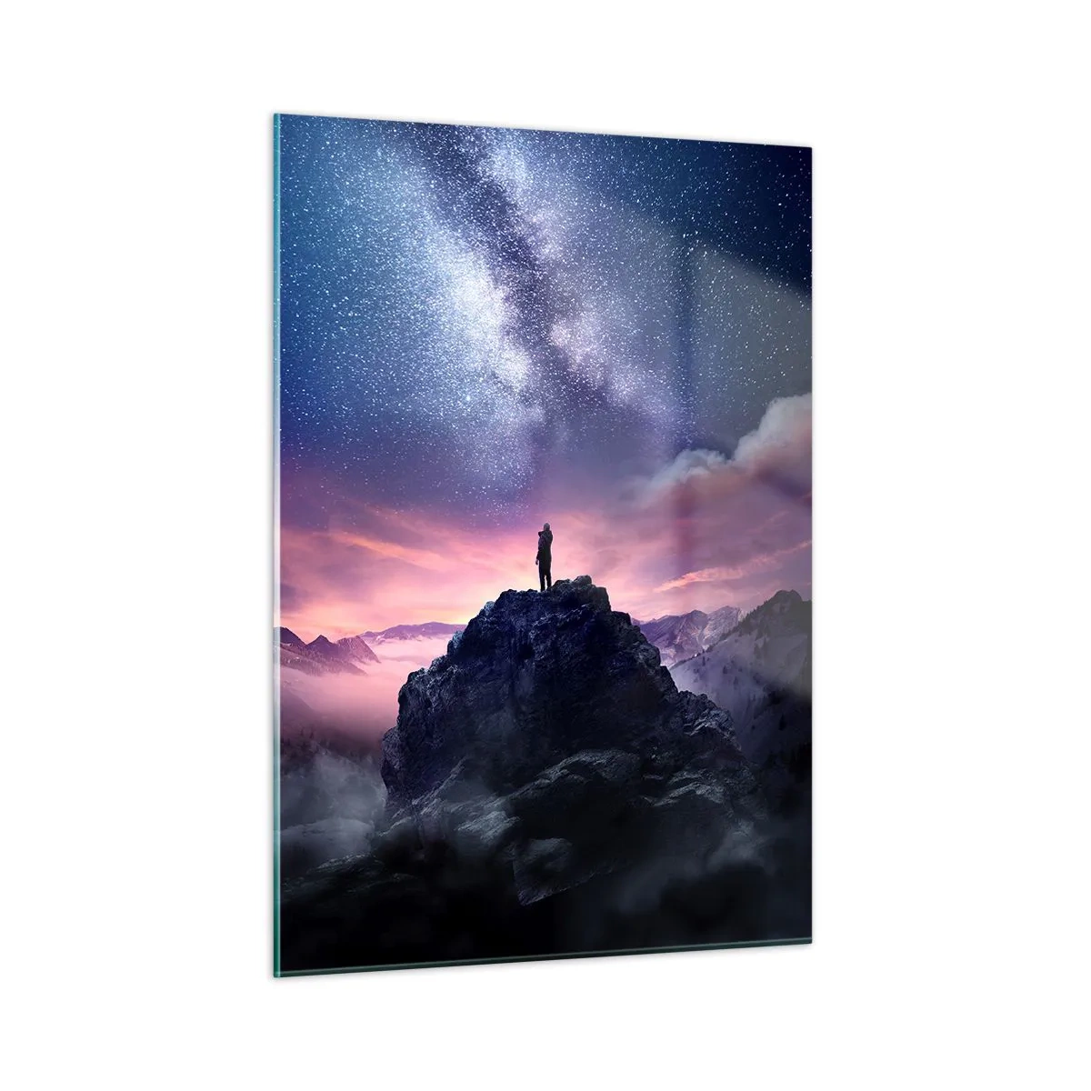 Glastavla - Bild på glas - Och han kände livet - 50x70 cm