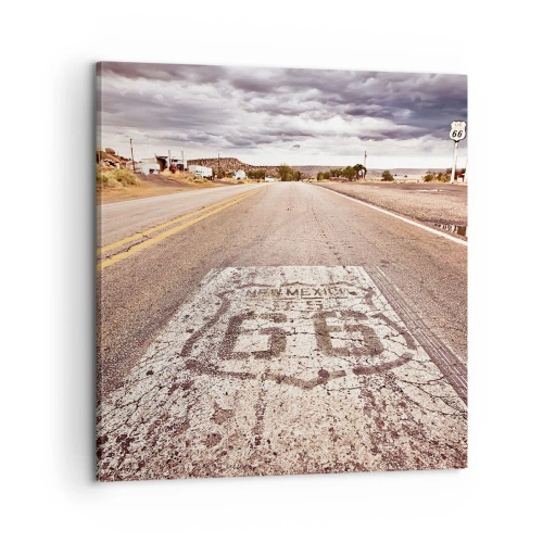 Canvastavla - Bild på duk - Mother Road - amerikanska legenden - 60x60 cm