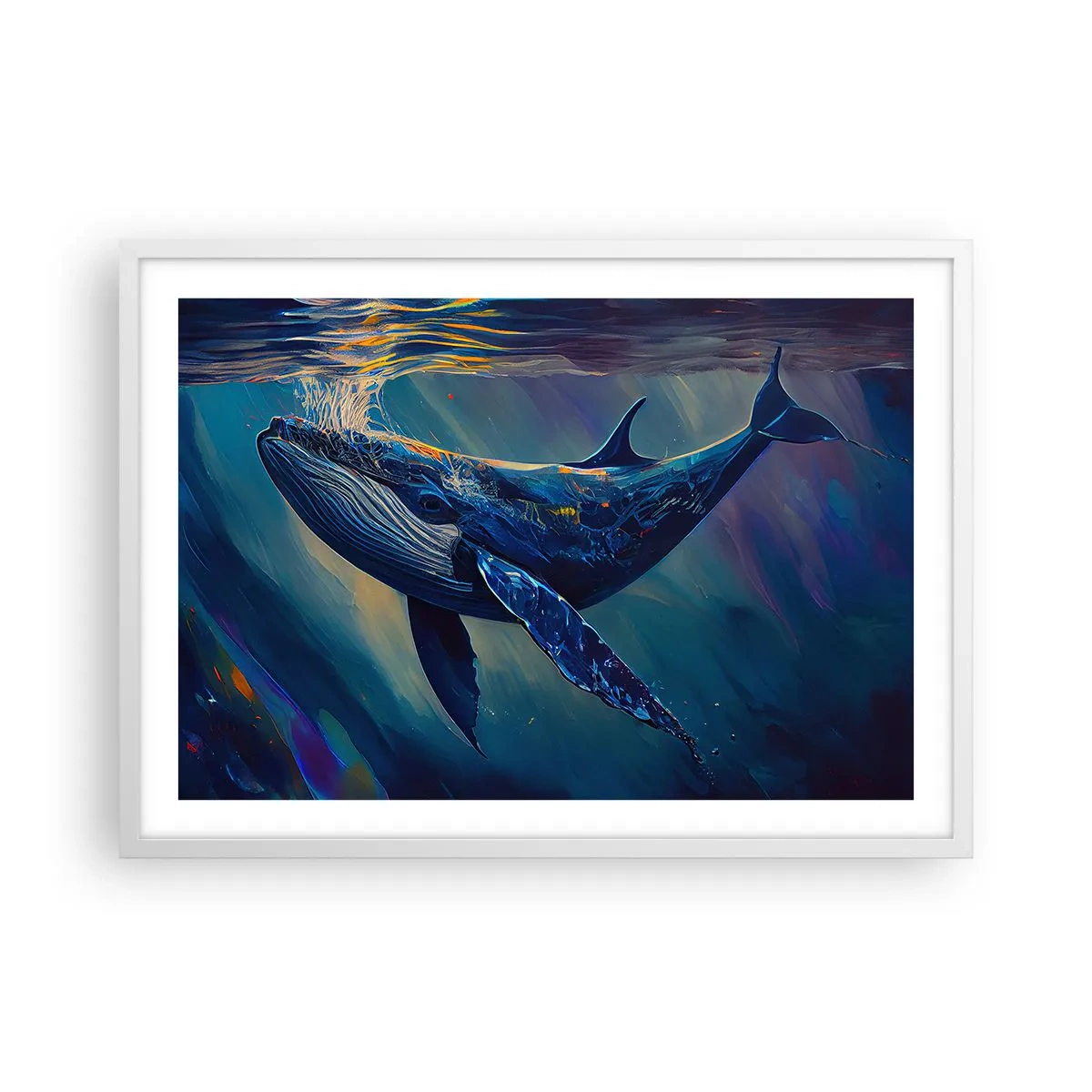 Affisch i vit ram - Välkommen till min värld - 70x50 cm
