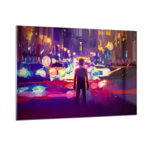Glastavla - Bild på glas - Doppad i ljuset - 120x80 cm