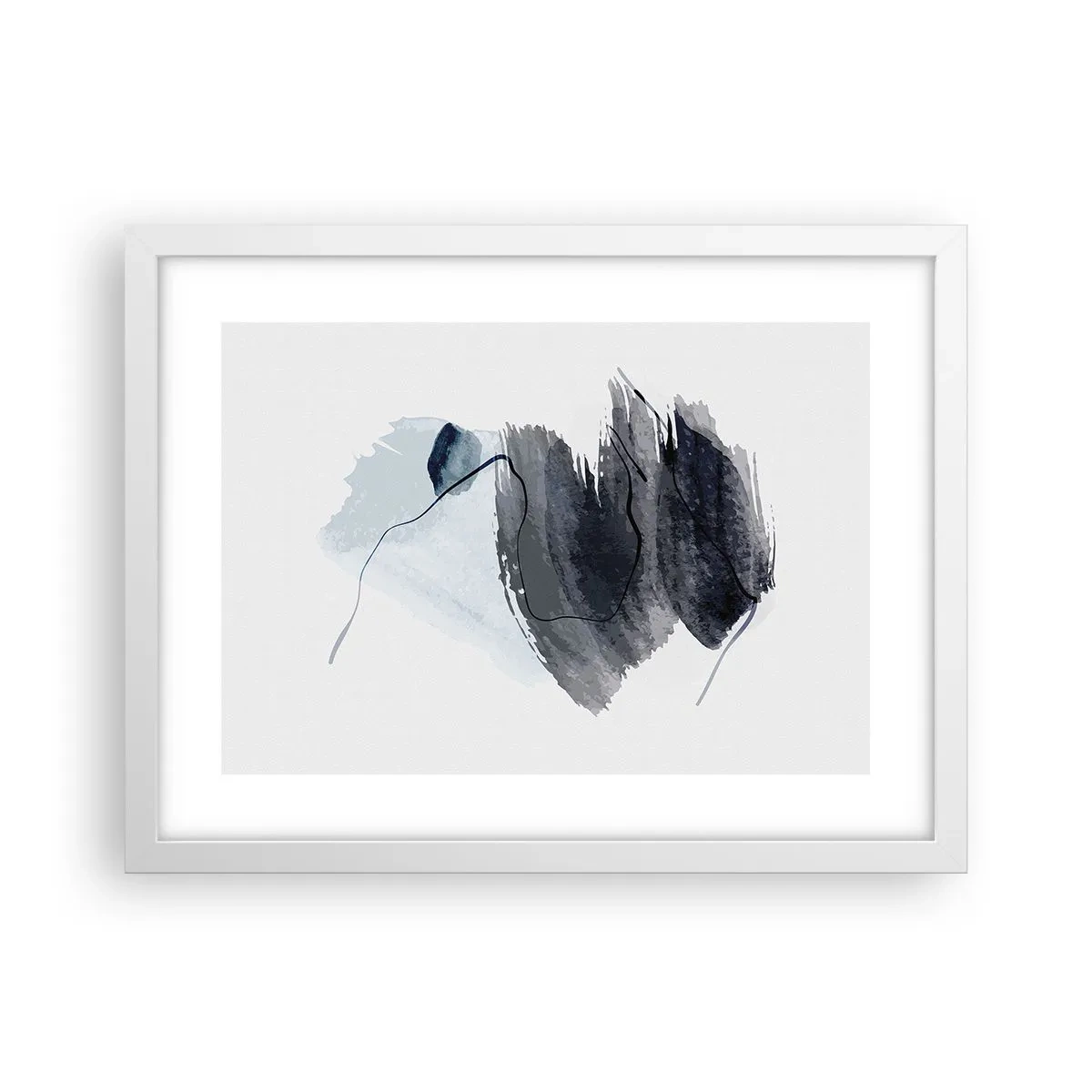 Affisch i vit ram - Intensitet och rörelse - 40x30 cm