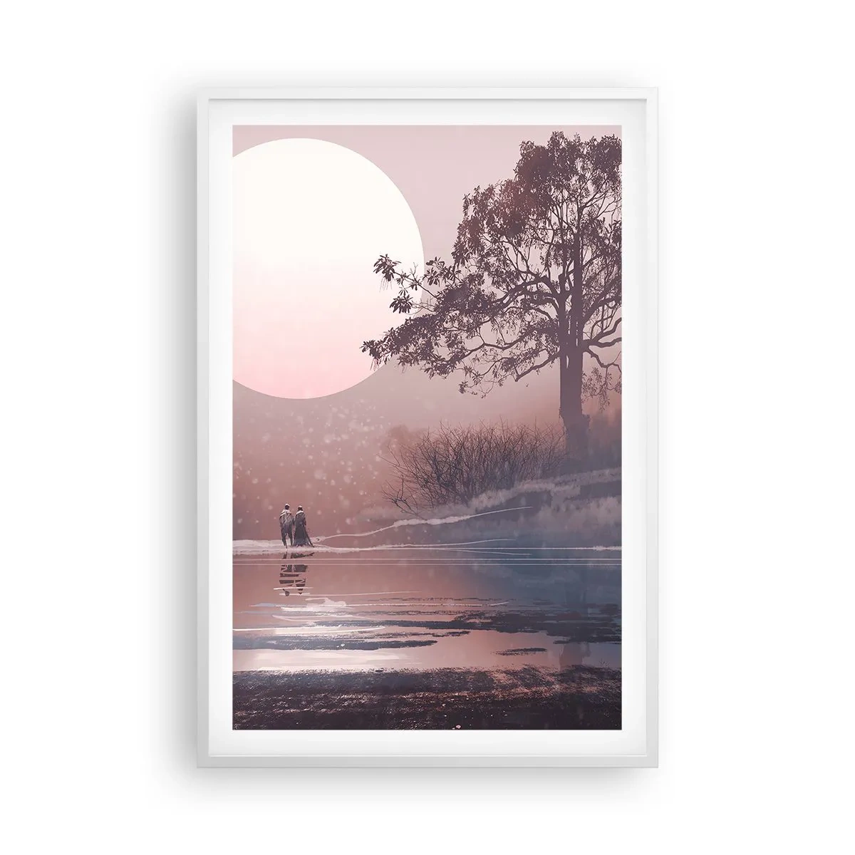 Affisch i vit ram - Nattens under - 61x91 cm