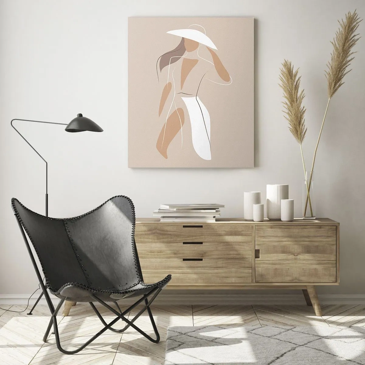 Glastavla - Bild på glas - Mode är lek - 50x70 cm