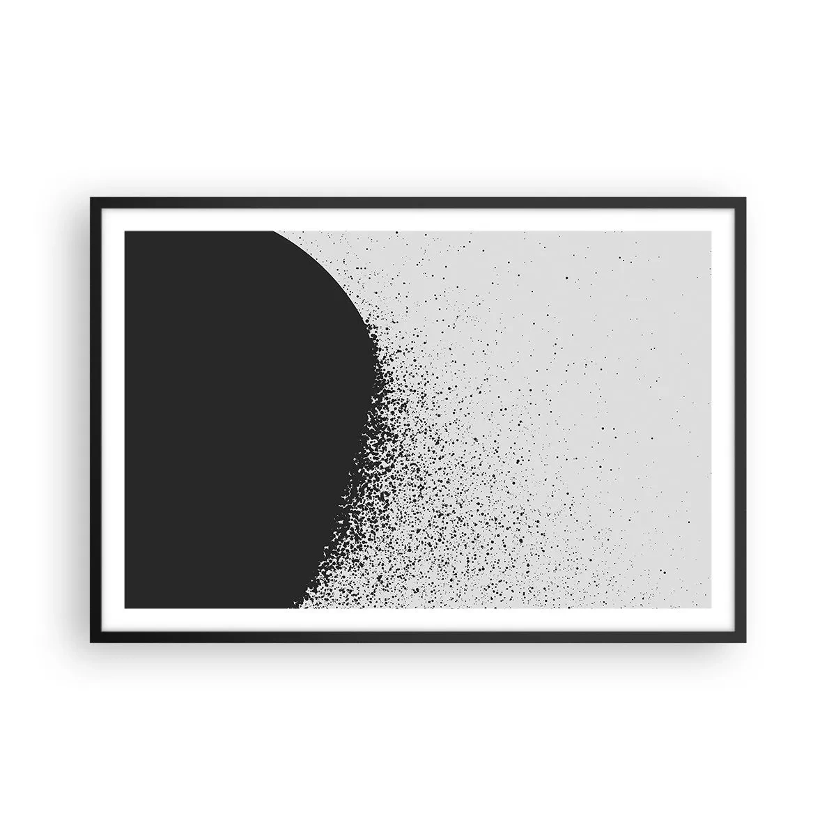 Affisch i svart ram - Partiklarnas rörelse - 91x61 cm
