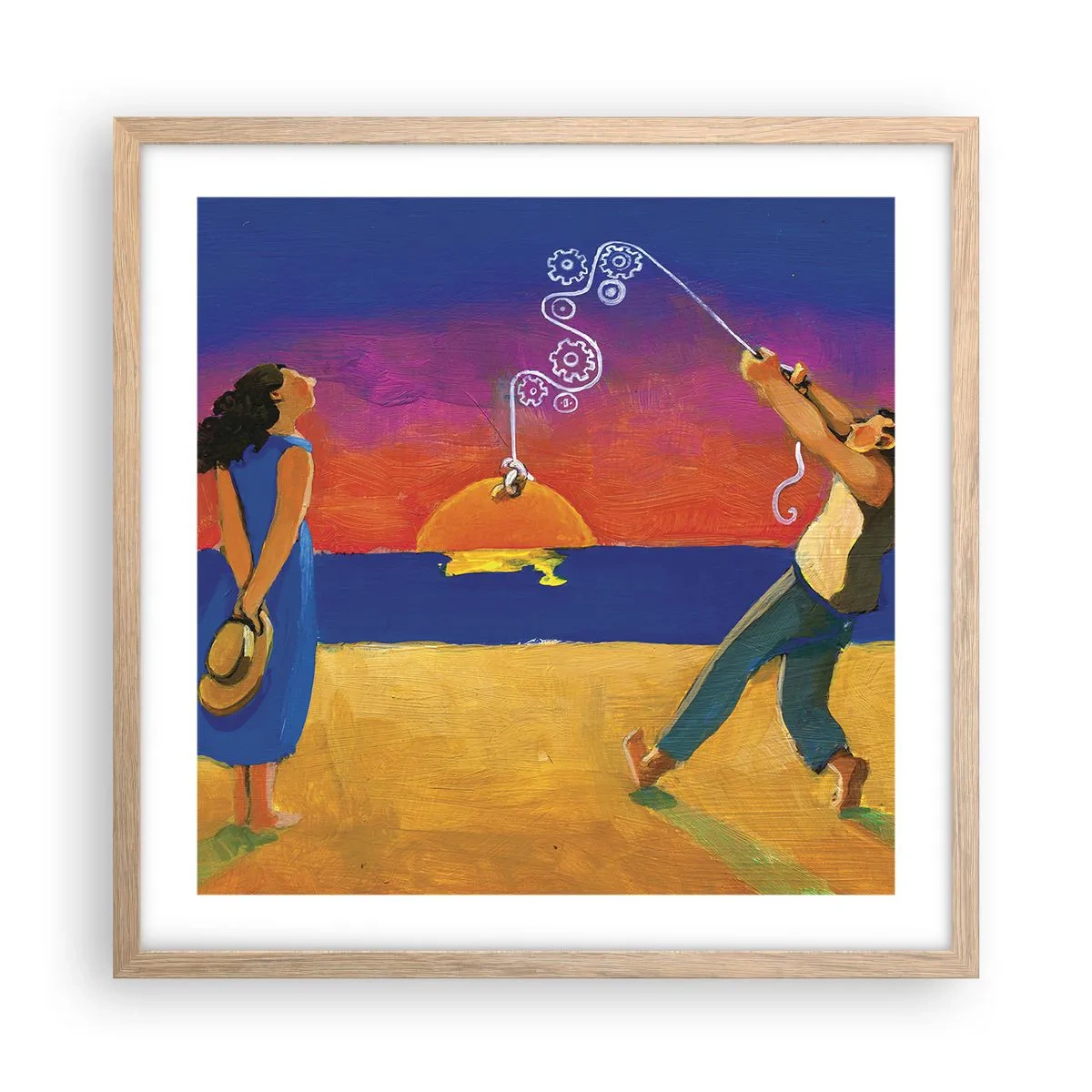 Affisch i ram av ljusek - Mer än en stjärna från himlen - 50x50 cm