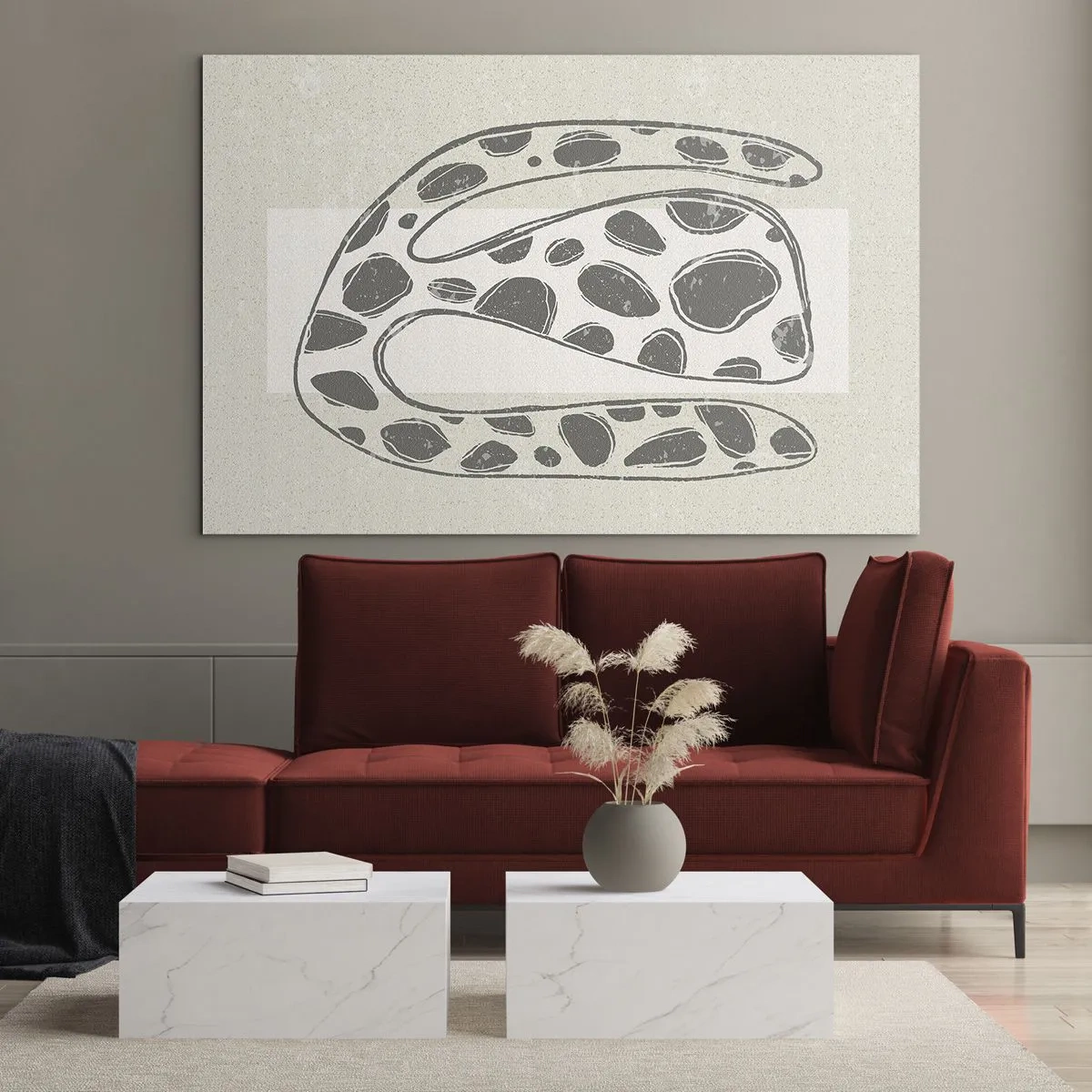 Glastavla - Bild på glas - En bisarr varelse - 70x50 cm