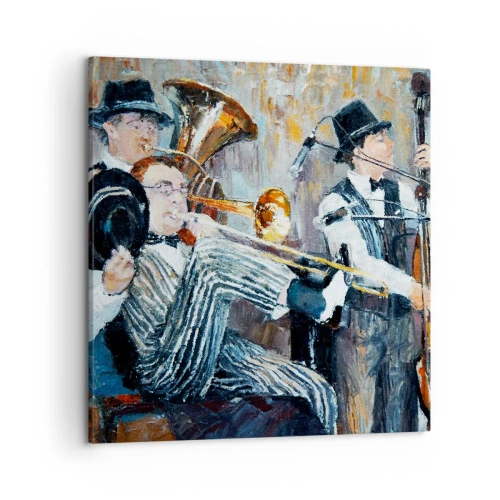 Canvastavla - Bild på duk - Hela den jazzmusiken - 50x50 cm