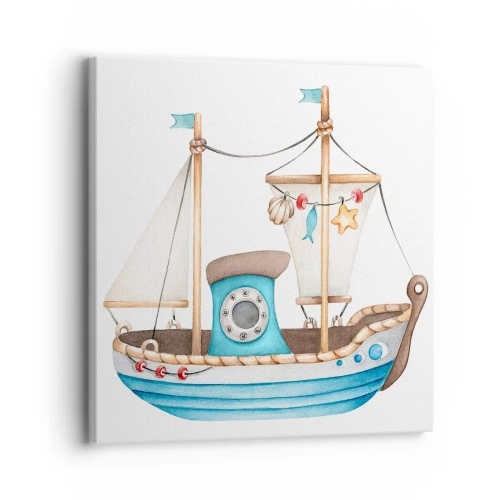 Canvastavla - Bild på duk - Ohoj, äventyret! - 30x30 cm