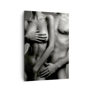 Canvastavla - Bild på duk - Adam och Eva - 50x70 cm