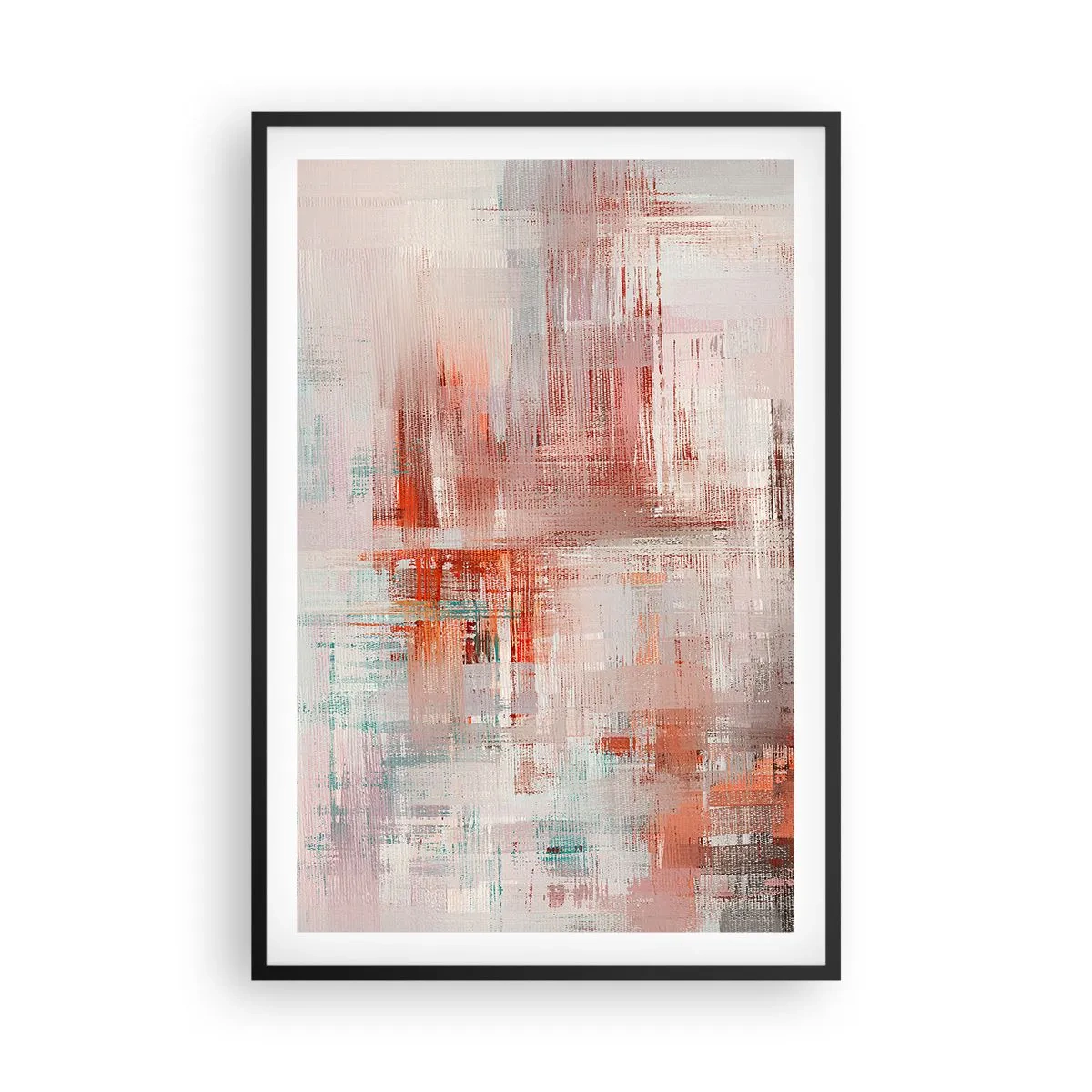 Affisch i svart ram - Dimmigt. Rosa - 61x91 cm