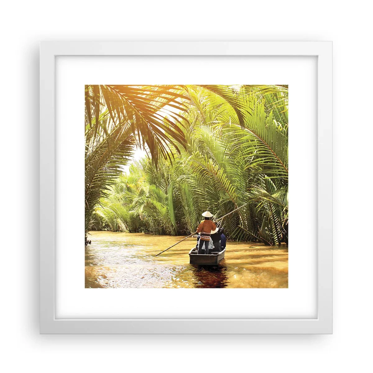 Affisch i vit ram - Genom en palmravin - 30x30 cm