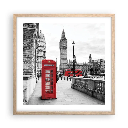 Affisch i ram av ljusek - London utan tvekan - 50x50 cm