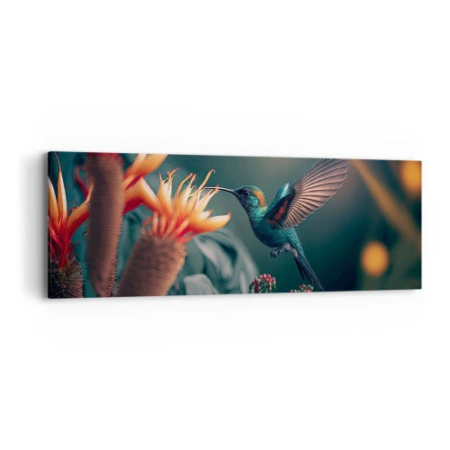 Canvastavla - Bild på duk - Ett verkligt färgglatt liv - 90x30 cm