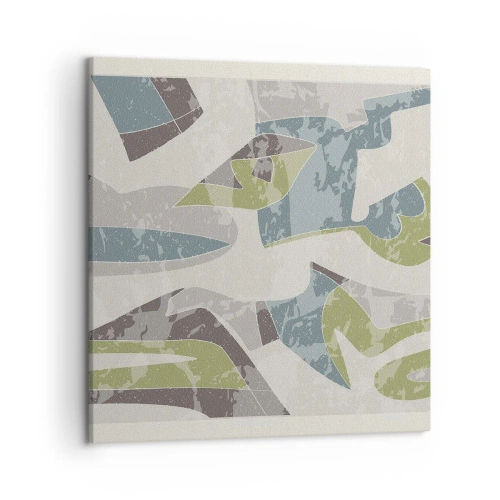 Canvastavla - Bild på duk - Komposition bakom glas - 50x50 cm