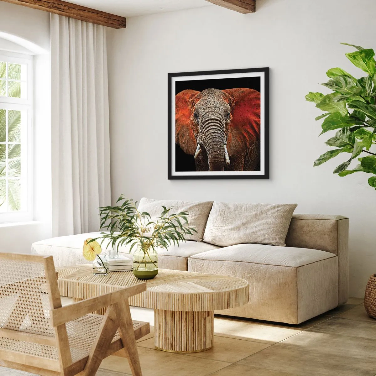 Affisch i svart ram - Jag är vild, och du? - 40x40 cm