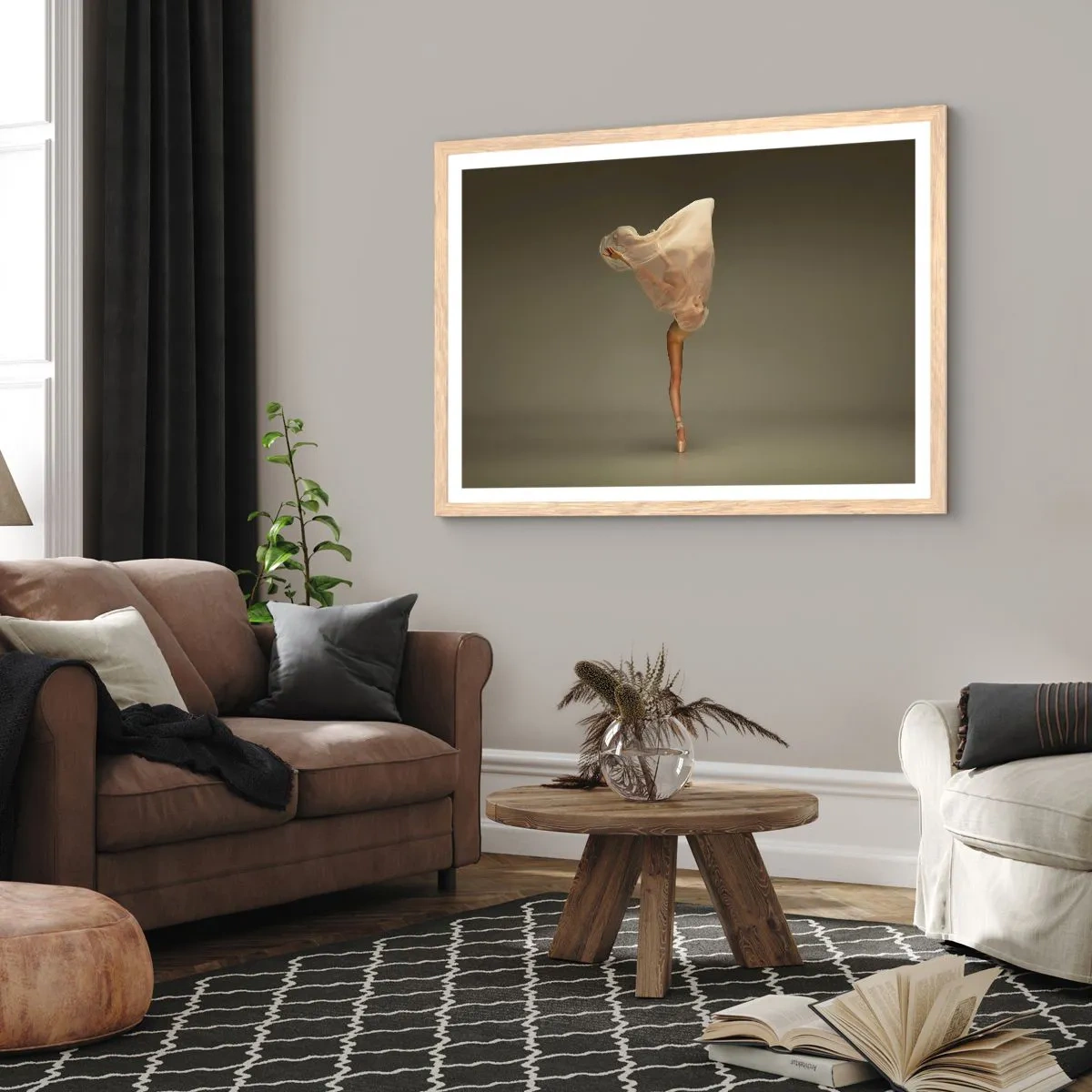 Affisch i ram av ljusek - Den lyfter snart - 91x61 cm