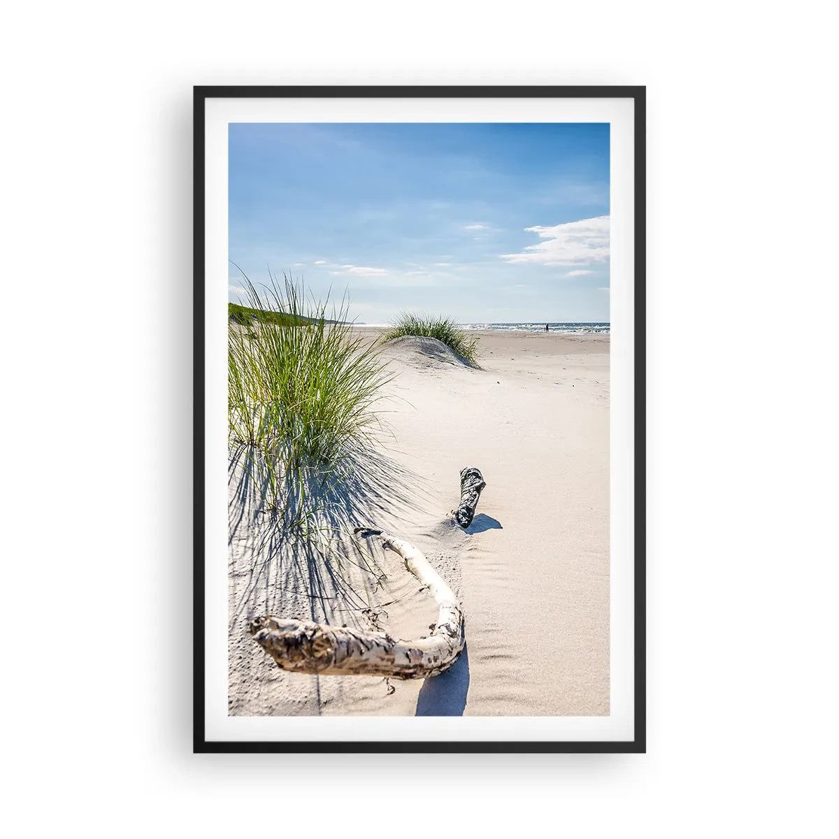 Affisch i svart ram - Vackrast? Östersjöstrand - 61x91 cm