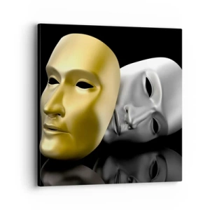 Canvastavla - Bild på duk - Livet är teater - 40x40 cm