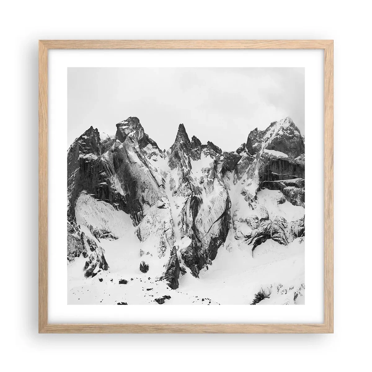 Affisch i ram av ljusek - Granitfarlig bergsrygg - 50x50 cm