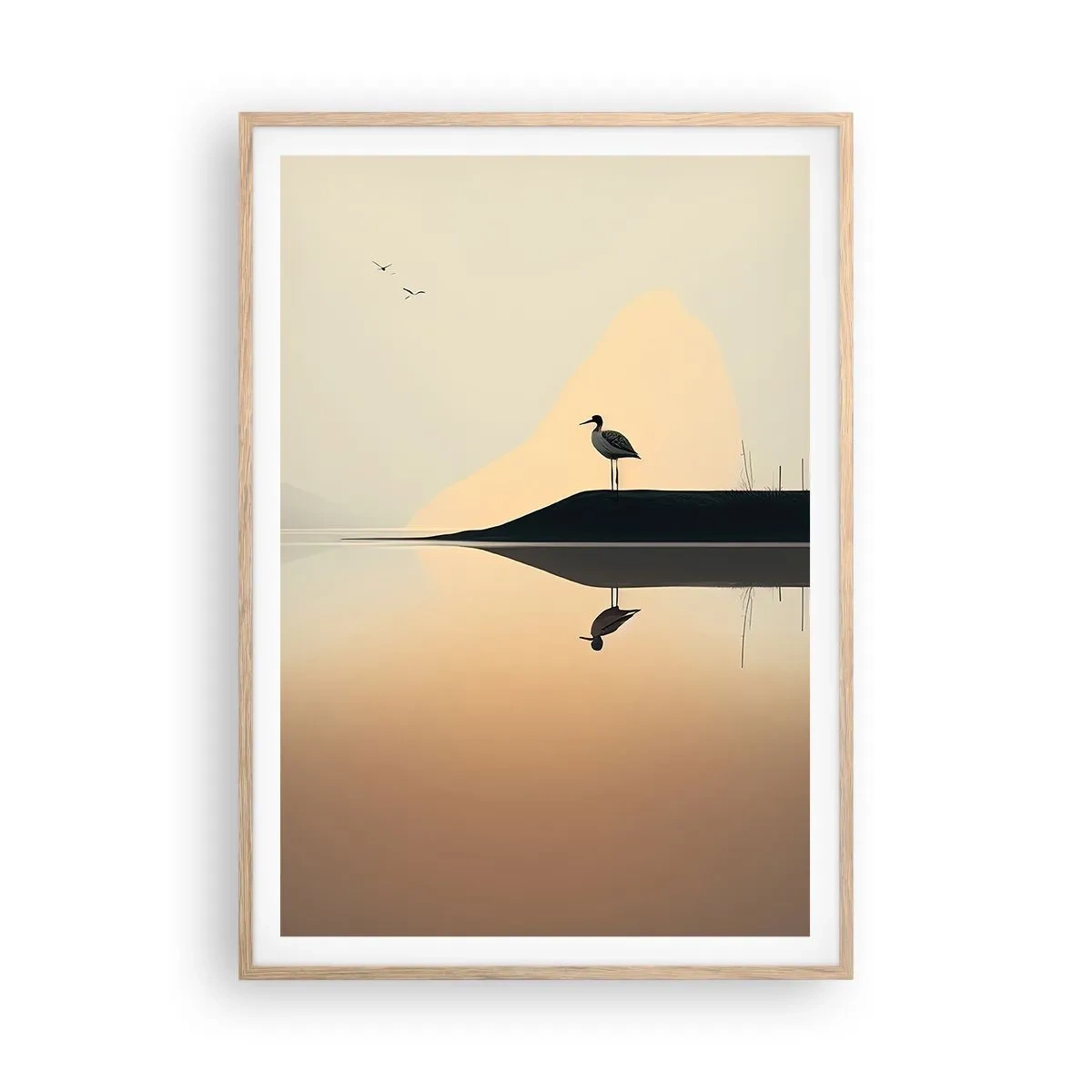 Affisch i ram av ljusek - Herre på sjön - 70x100 cm