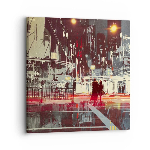 Canvastavla - Bild på duk - Storstads passage - 30x30 cm