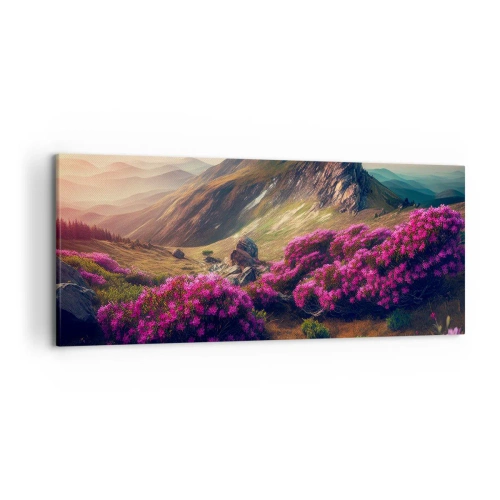Canvastavla - Bild på duk - Sommar i fjällen - 120x50 cm
