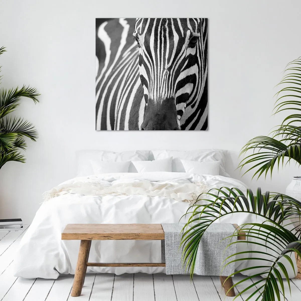 Canvastavla - Bild på duk - Världen är svart-vit - 70x70 cm