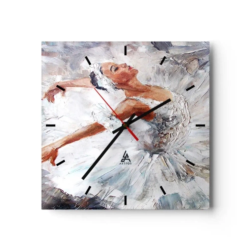 Väggklocka - Klocka på glas - Fin och lätt som tyll - 30x30 cm