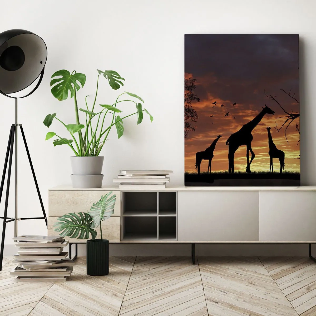 Canvastavla - Bild på duk - Liten middag med de närmaste - 50x70 cm