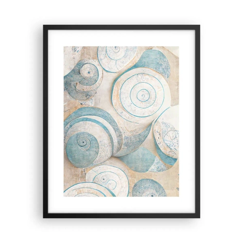 Affisch i svart ram - Vad döljer musslan? - 40x50 cm