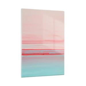 Glastavla - Bild på glas - Abstraktion i gryningen - 50x70 cm