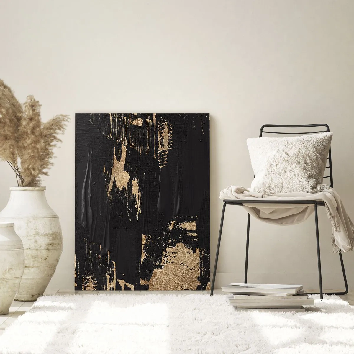 Glastavla - Bild på glas - Ett spår av beröring - 50x70 cm