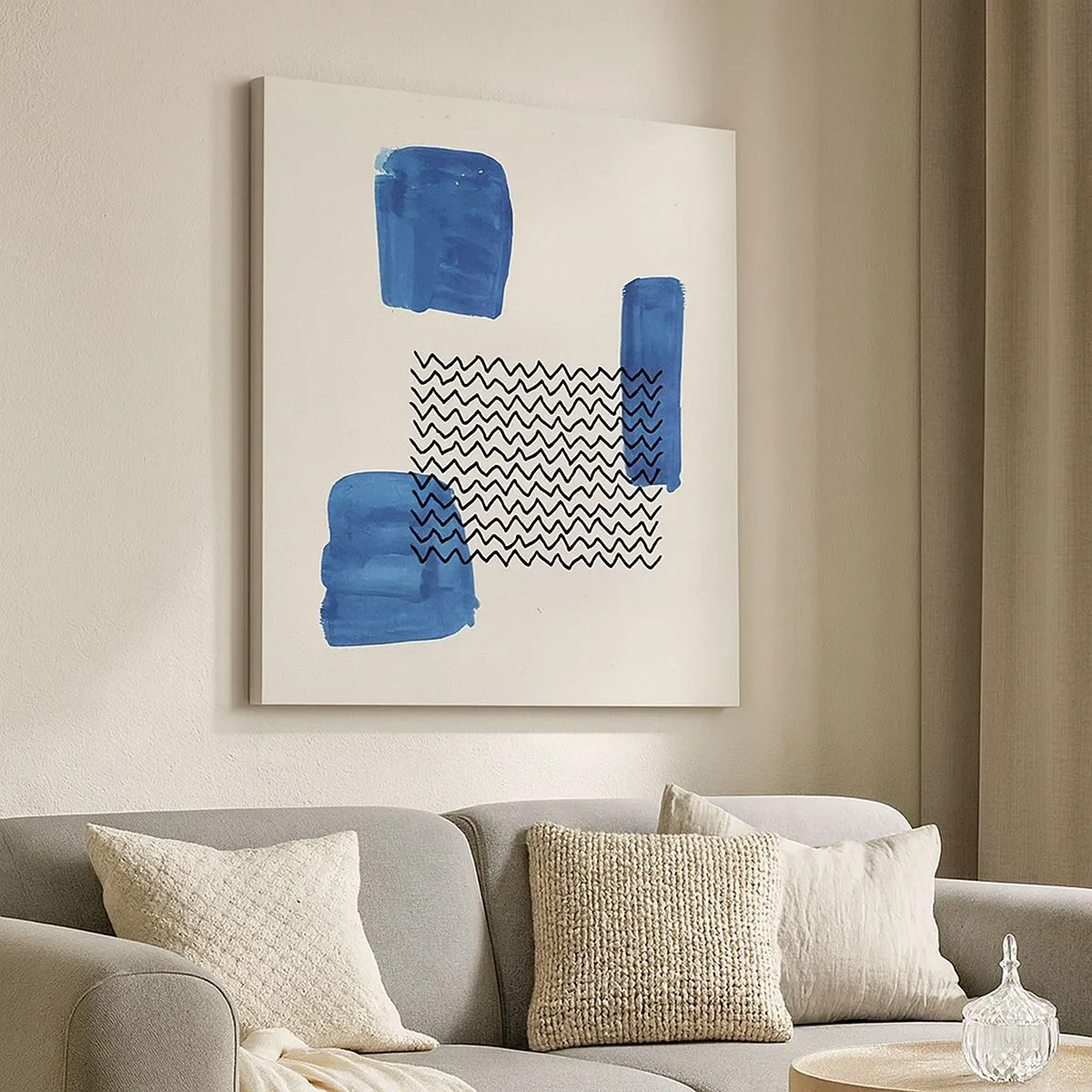 Canvastavla - Bild på duk - Abstrakt kvartett - 30x30 cm