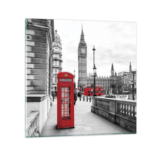 Glastavla - Bild på glas - London utan tvekan - 60x60 cm