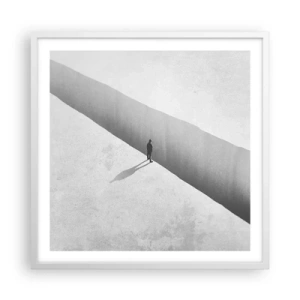 Affisch i vit ram - Tydligt mål - 60x60 cm