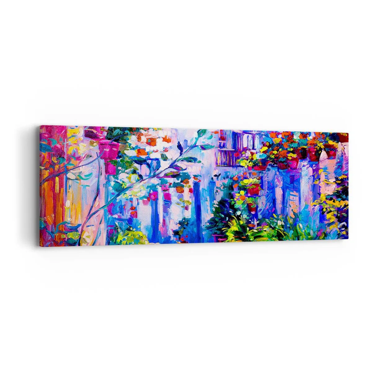 Canvastavla - Bild på duk - Impression - italiensk gränd - 90x30 cm