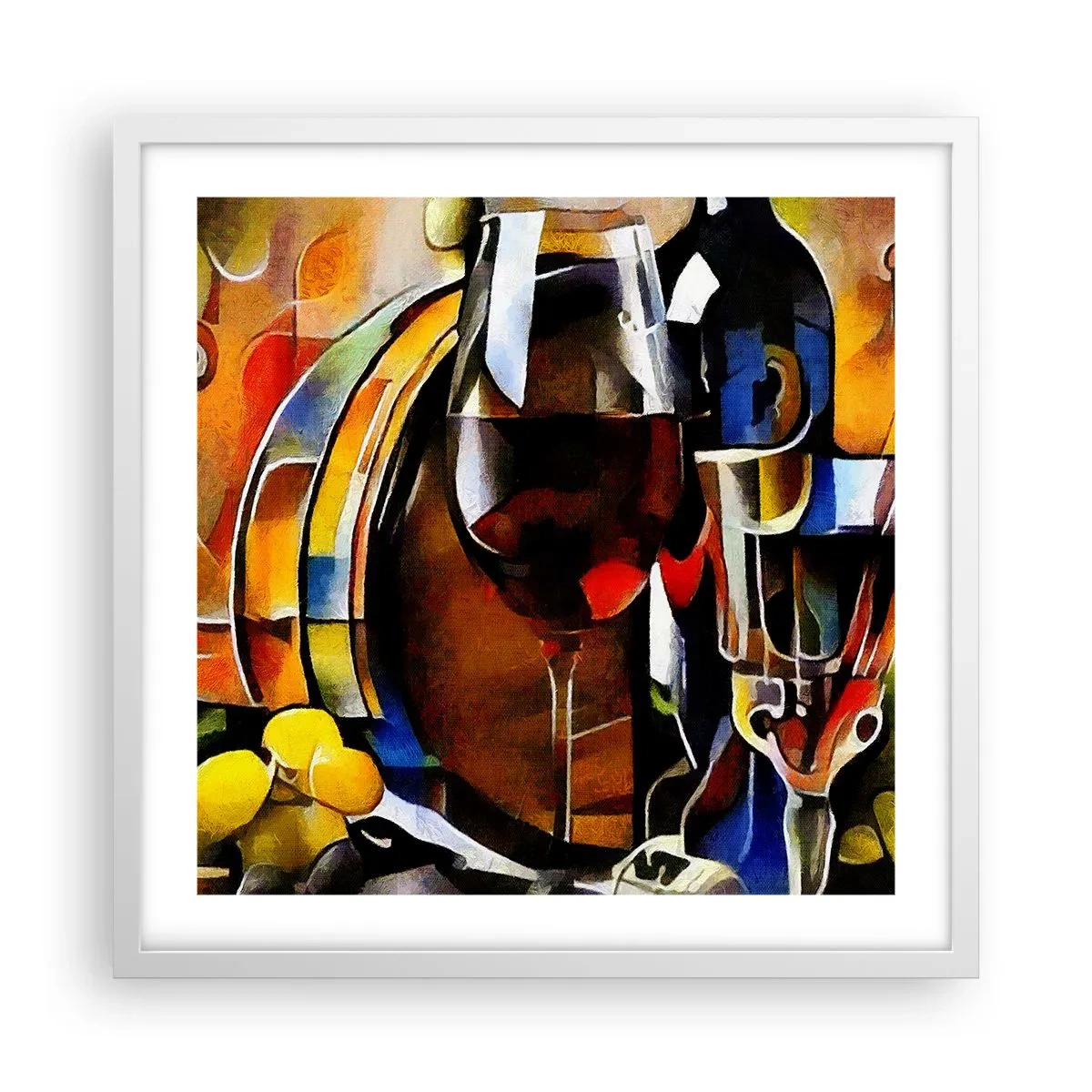 Affisch i vit ram - Så blir världen färgglad - 50x50 cm