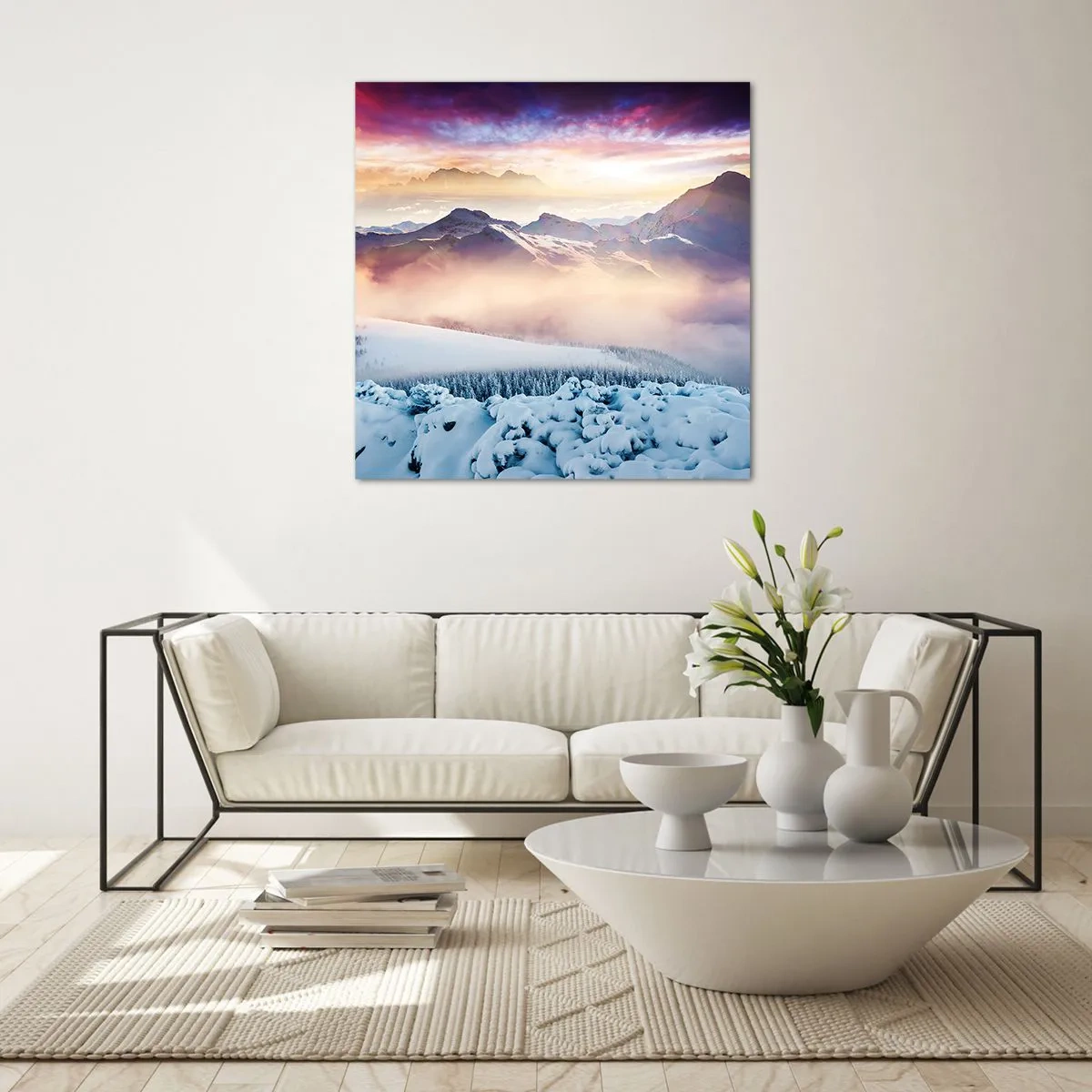 Glastavla - Bild på glas - Naturens styrka och renhet - 70x70 cm