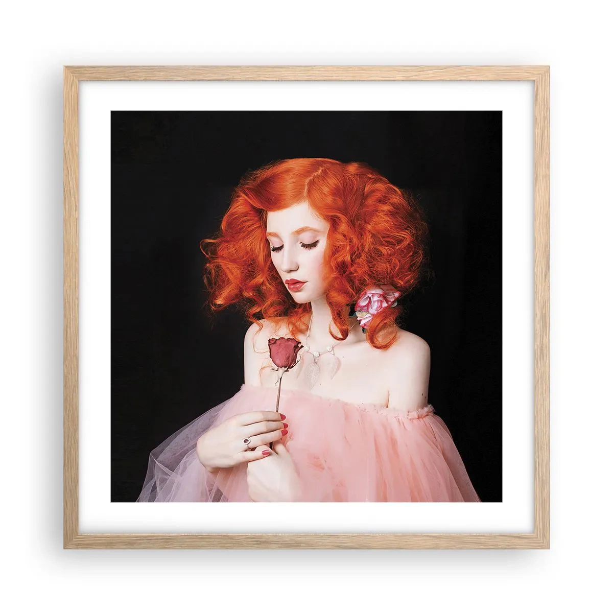 Affisch i ram av ljusek - I Barockstil - 50x50 cm