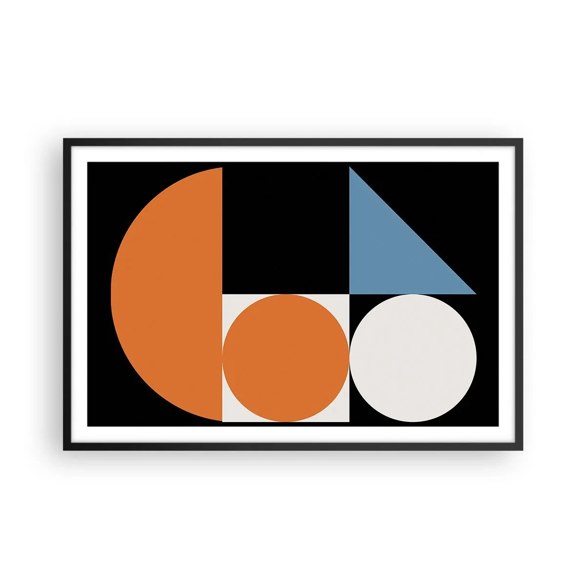Affisch i svart ram - Geometriska figurer - 91x61 cm