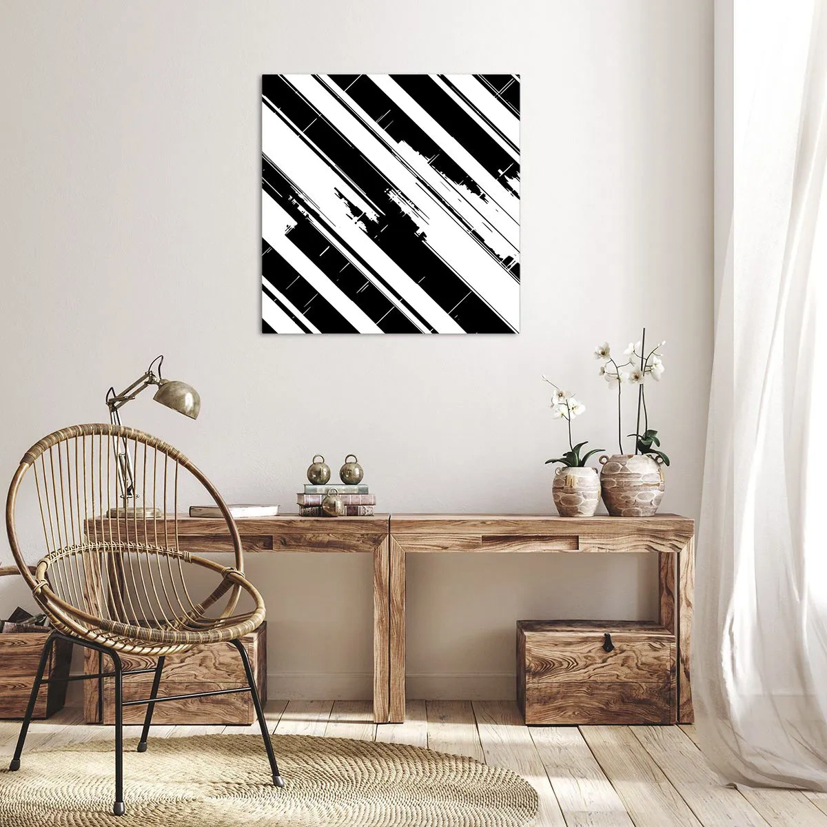Canvastavla - Bild på duk - Intensiv och dynamisk komposition - 30x30 cm