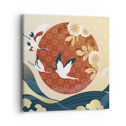 Canvastavla - Bild på duk - Japansk saga - 40x40 cm
