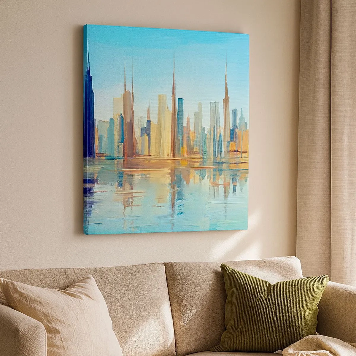 Canvastavla - Bild på duk - Solig metropol - 30x30 cm