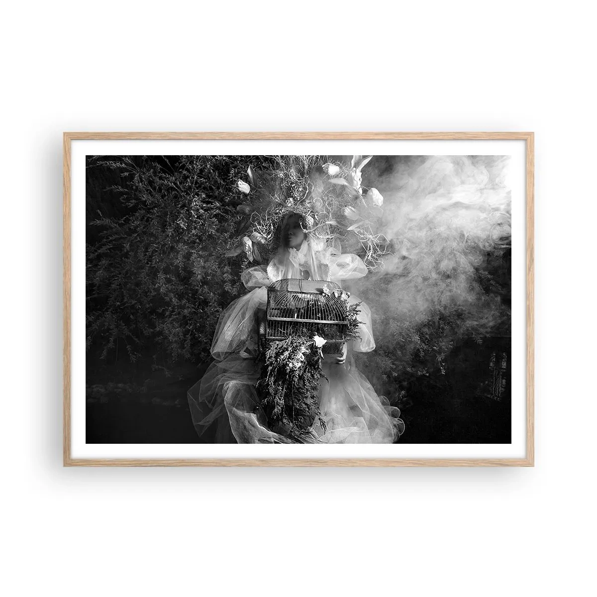 Affisch i ram av ljusek - Bara Moder - Natur - 100x70 cm