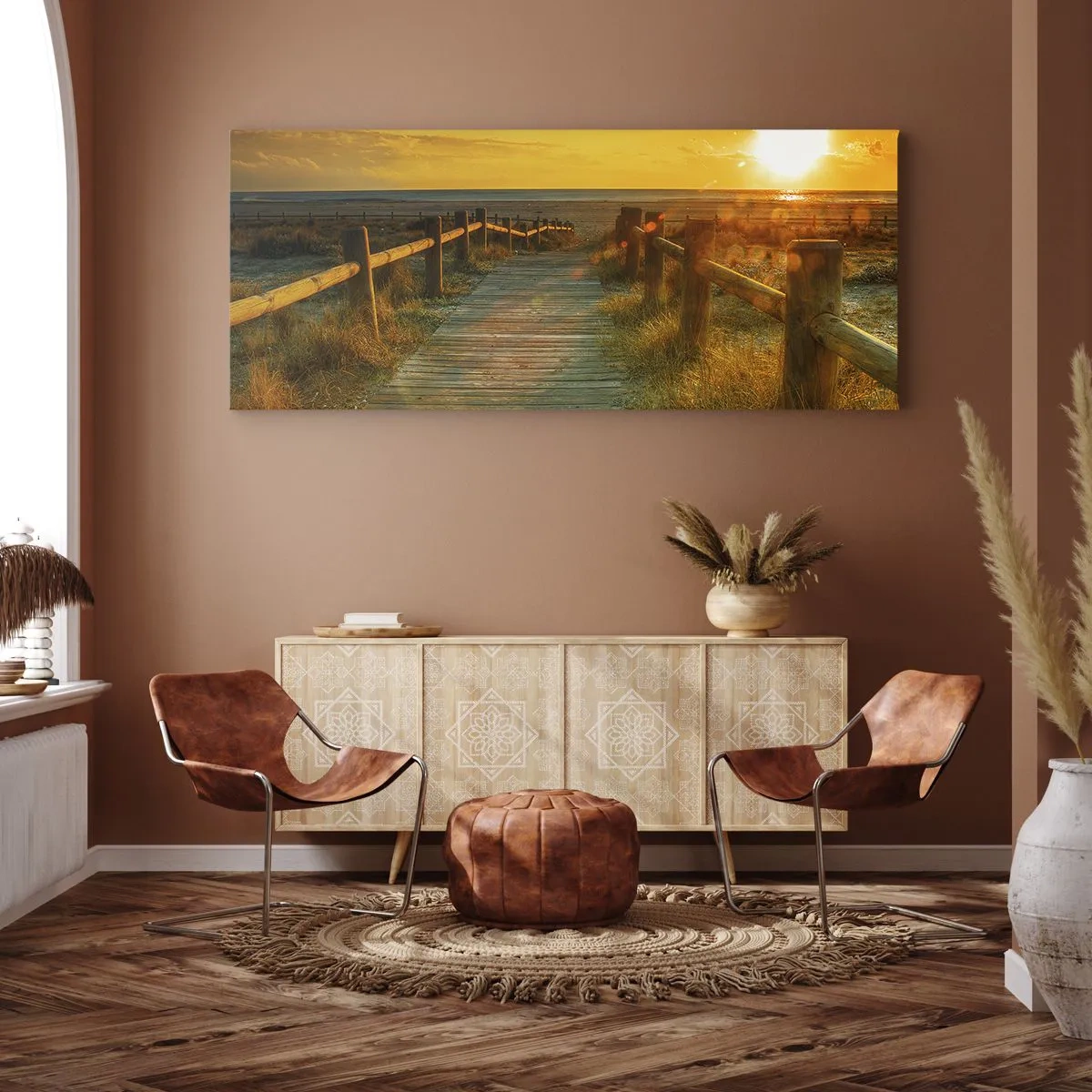 Canvastavla - Bild på duk - Doppade i gammalt guld - 100x40 cm